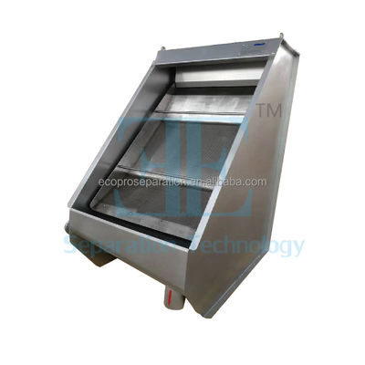 SUS304 SUS316 Κλινοειδής οθόνη 0.2mm Mesh Στατική οθόνη Απορρίμματα