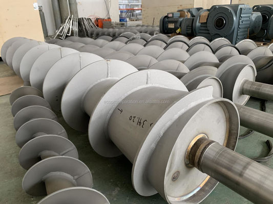 24-40kg/h Αποβρύχιση βιδωτό πιεστή μηχανή επεξεργασία λυμάτων πολλαπλός δίσκος βιδωτό πιεστή