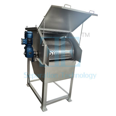 0.75kw SUS304 Rotary Drum Screening Machine DN350 Outlet Flange Rotary Drum Screen Filter Ηλεκτρονικό φίλτρο